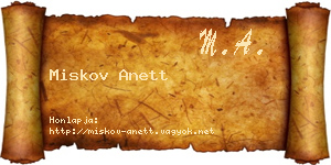 Miskov Anett névjegykártya